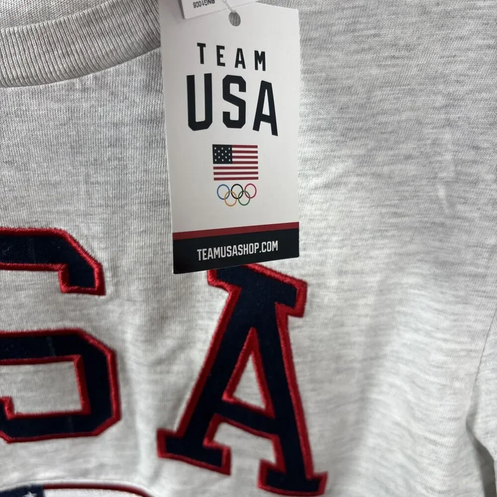 Baby Gap Team USA Olympic T Shirt Youth XXL 14-16 USA Flag Rings NWT